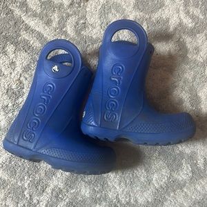 Blue Crocs boots size 8 used condition